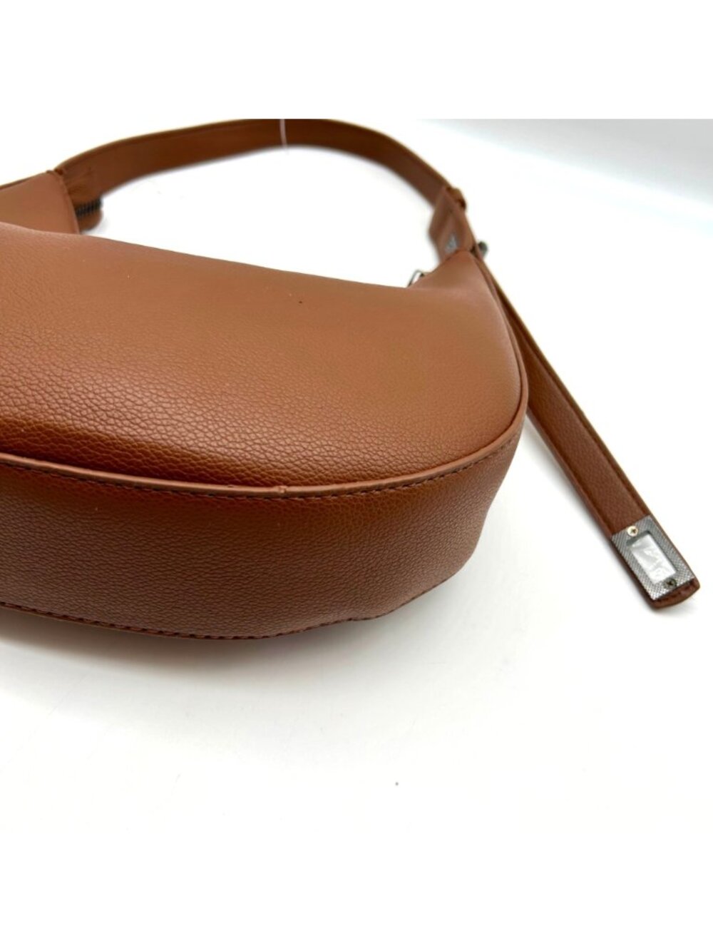 Like Dreams Brown Leather Crescent-Shaped Shoulder Bag - Picture 6 of 10